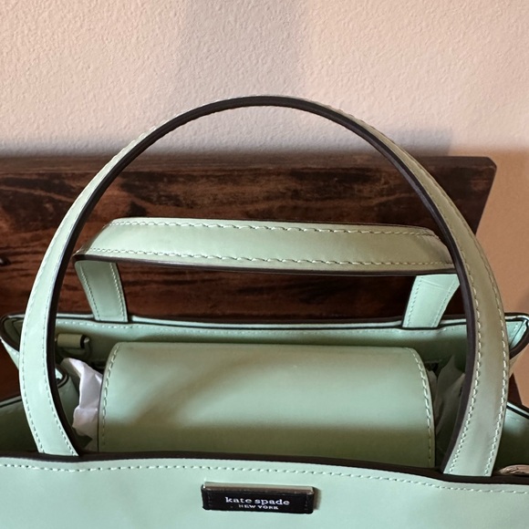 Kate Spade $298 MSRP NWT Spazzolato Small Tote, Pistachio Cream - Picture 8 of 16